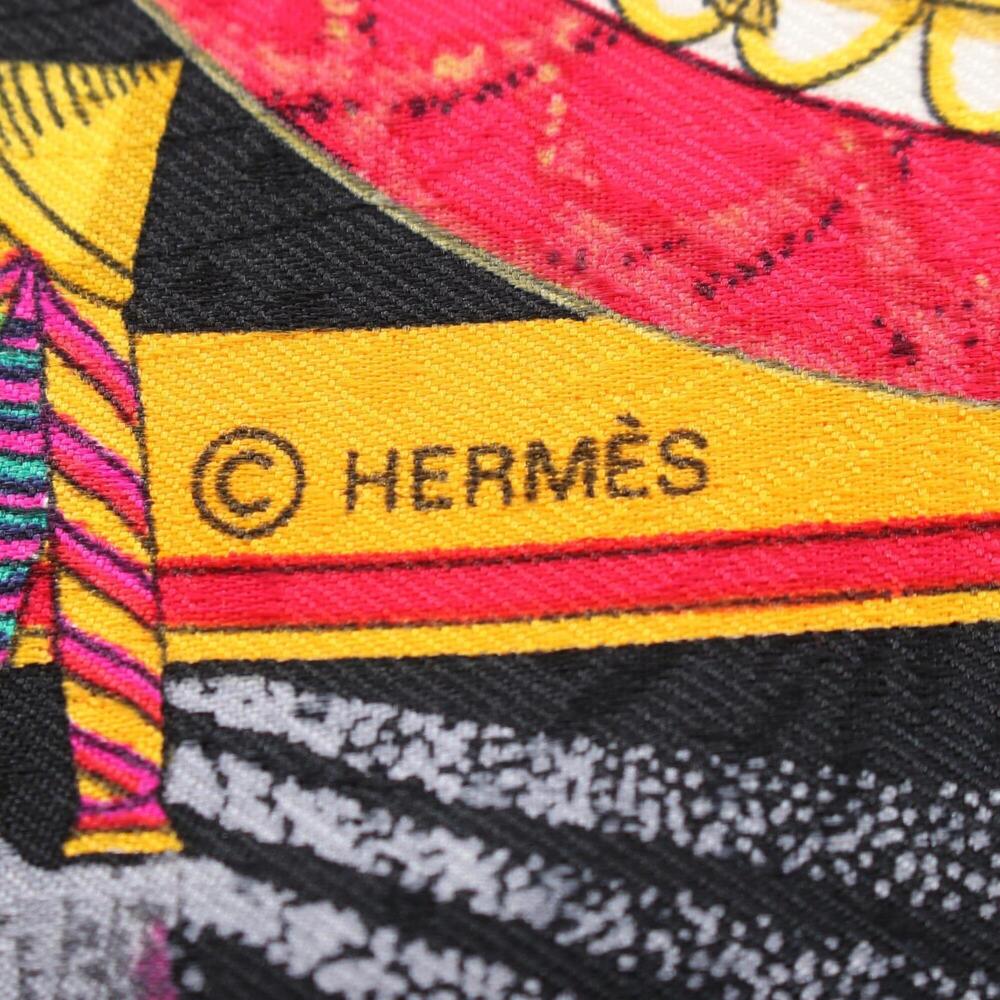 HERMES Black Silk Scarf - Picture 2 of 8